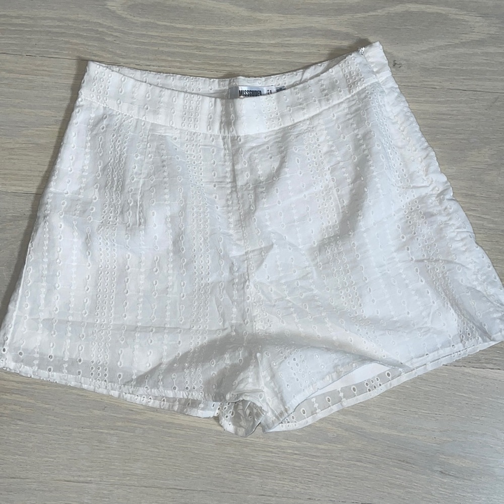 Missguided white shorts
